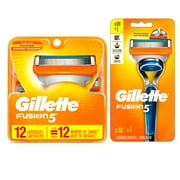Gillette Fusion5 Razor and 12ct Blades Refill Bundle