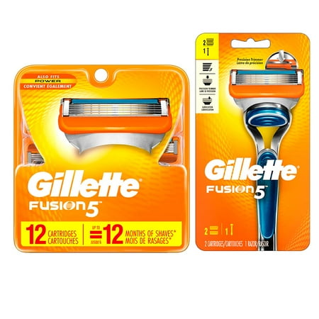 Gillette Fusion5 Razor and 12ct Blades Refill Bundle
