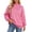 Hot Pink, variant on Crewneck Sweatshirts Women Crew Neck Long Sleeve Solid Color Loose Pullover Sweatshirt For Everyday Casual Ease Crew Neck Sweatshirts Women
