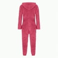 thumbnail image 4 of Towmus Women Onesies Fluffy Fleece Jumpsuits Sleepwear Plus Size Hooded Sets Pajamas Adult Winter Warm Pajamas Homewear Christmas with Pockets, 4 of 8