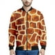 thumbnail image 3 of Chaqueta con estampado 3D de piel de jirafa para hombre y mujer, sudadera holgada de primavera, chaqueta bomber informal con cremallera, ropa de calle, abrigo, 3 of 4
