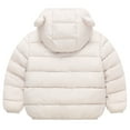 thumbnail image 4 of Karoyedx Fall Jackets for Teen Girls Baby Hooded Jacket Boys Girls Light Puffer Winter Coats Toddler Ears Zipper Up Coats Outwear Beige Size,5-6 Years, 4 of 4