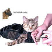 Cat Grooming Bag - Cat Restraint Bag, Cat Grooming Accessory + FREE Cat Muzzle by, Downtown Pet Supply