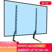 TV Stand Mount,Universal TV Stand Tabletop for 39 to 65 inch Plasma LCD LED Flat Screen TVs, TV Legs, Holds up to 100 lbs