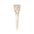 thumbnail image 4 of ANGARA Natural Solitaire 1.12 ct Aquamarine Twisted Split Shank Engagement Ring in 14K Rose Gold for Women (Size-7mm) | March Birthstone, Anniversary, Jewelry Gift for Women | Natural Aquamarine Ring, 4 of 9