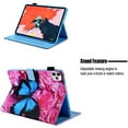 thumbnail image 3 of iPad Pro 11 Case 2020 2nd Generation, Allytech PU Leather TPU Inner Smart Cover Auto Sleep Wake Folio Flip Kickstand Full Protection Case for Apple iPad Pro 11 2nd Gen, Blue Butterfly, 3 of 7