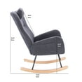 thumbnail image 2 of Cozy Teddy Upholstered Nursery Rocking Chair in Soft Fabric for Living Room, 2 of 8