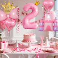 thumbnail image 4 of Globos de cumpleaños de princesas para decoración Aikitub, para niña de segundo año, 4 of 7