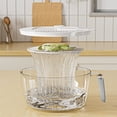 thumbnail image 4 of Rice Washing Basket Vegetable Basket Wash And Vegetables Fruit Multi Function Kitchen Vegetable Washing Basket,White, 4 of 8