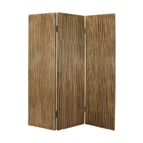 Sg-328 Woodland Screen Room Divider With Natural Wood Finish - 6 Feet