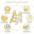thumbnail image 4 of DUKE BABY Kids 3-Step Learning Stool Foldable Standing Tower for Toddlers Yellow, 4 of 6