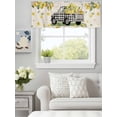 thumbnail image 3 of Curtain Valance for Windows,Farm Checker Truck Lemon Kitchen Valances Rod Pocket Short Curtains,Pastoral Fruit Flower Leaf on Linen Window Treatment Panel for Bedroom Bathroom 42x12in, 3 of 9