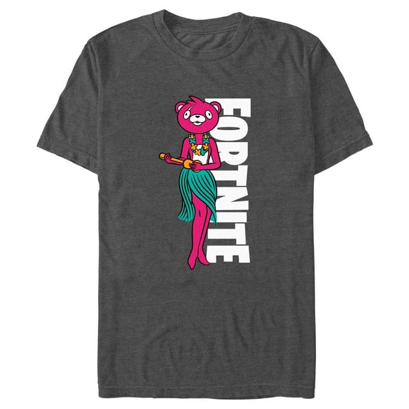 Men's Fortnite Cuddle Team Leader Hula Dance Graphic Tee Charcoal Heather 2X Large
