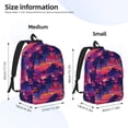 thumbnail image 3 of Bixox Retro Palms Printing Canvas Backpack Lightweight Casual Travel Backpack School Backpack Fits 15.6 Inch Notebook, 3 of 5