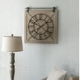 thumbnail image 3 of Sterling & Noble 28" Indoor Rustic White Farmhouse Analog Wall Clock with Quartz Movement, 3 of 5