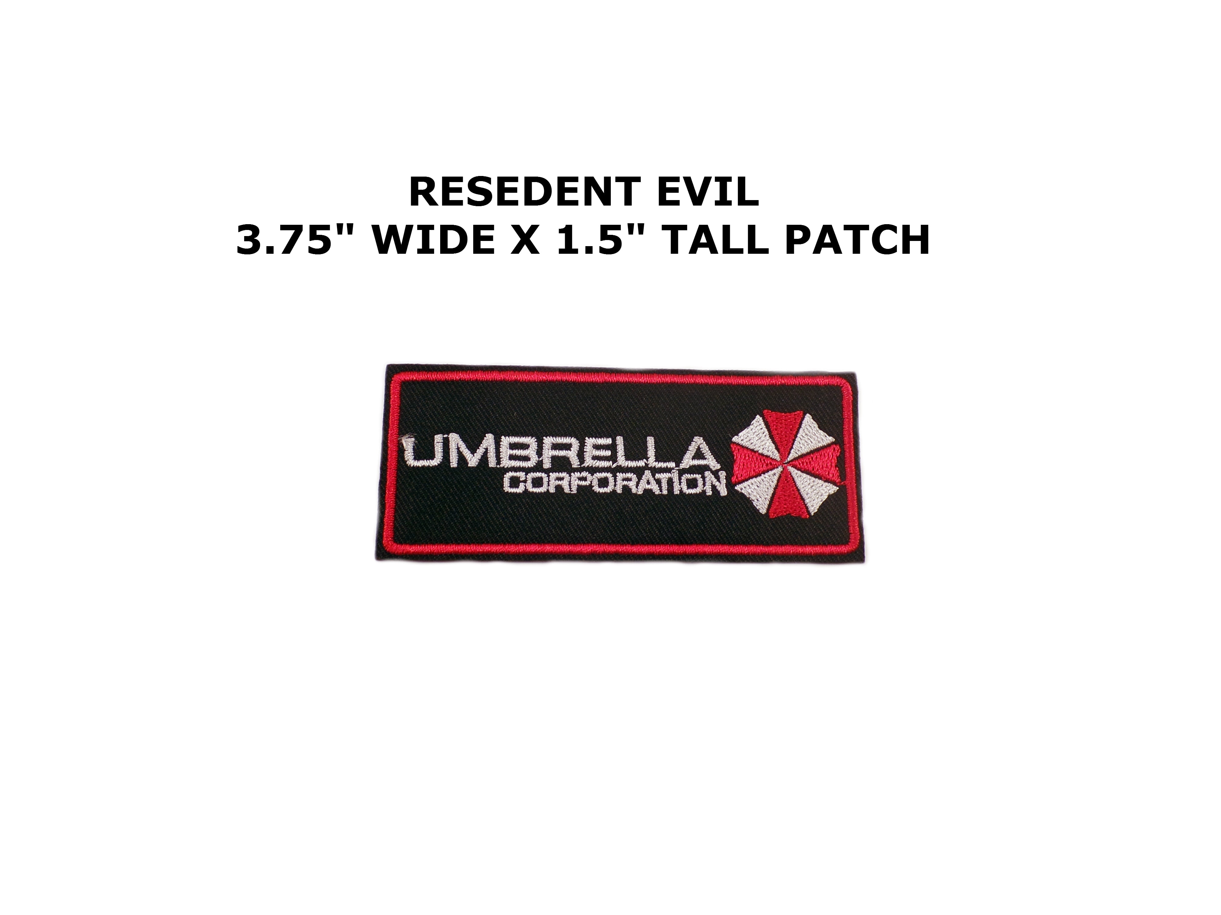 4.0 x 1.5 Resident Evil Umbrella Corporation Morale Hook Fastener patch 