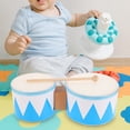 thumbnail image 4 of 1 Set of Drum Percussion Music Instrument Congas Drum For Kids Beginners Percussion Instrument Bongos Portable Small Bongo Drum Music Development Drum, 4 of 9