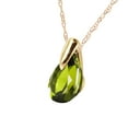 thumbnail image 2 of Galaxy Gold GG 14K Yellow Gold 0.68 Carat Peridot Pendant Necklace - August Birthstone - Warmth & Prosperity - 16" to 24" - Fine Jewelry for Women, 2 of 2
