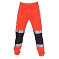 thumbnail image 5 of ZHaobin New Men'S Safety Work Clothes Casual Pants Road Work High Reflective Strips Pants High Visibility Overalls Joggers Workwear (Black,L), 5 of 6