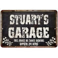 thumbnail image 1 of STUART'S Garage Black Grunge Sign 8x12 Decor Gift 208120005349, 1 of 1