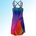 thumbnail image 3 of Viikei Sleeveless Dress Summer Dresses for Women Plus Size Dresses Clearance Summer Vintage Sleeveless 3D Floral Print Bohe Tank Short Mini Dress, 3 of 5