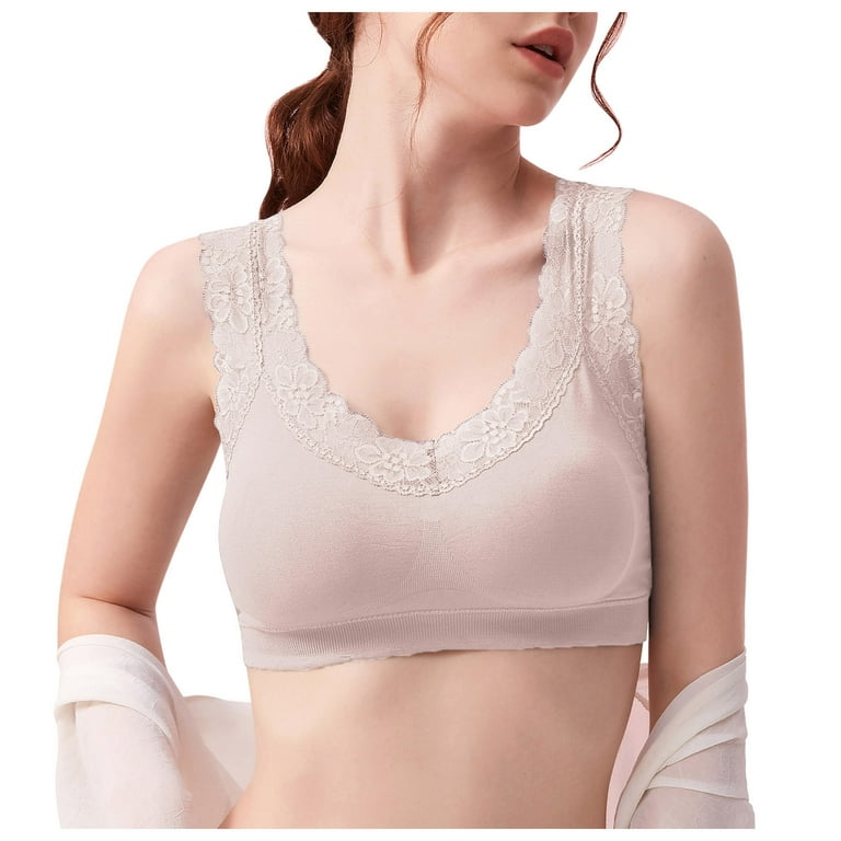 Wireless Bras with Support and Lift Top Tank Low Neck Cami