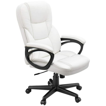 Executive Office Chair Adjustable, High Back Executive Leather Office Chair Lumbar Support