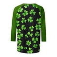 thumbnail image 5 of successthop St Patricks Day Clothing Women Green Oversized Crewneck Outfits Long Sleeve Blouse Plus Size Shirt XL, 5 of 7