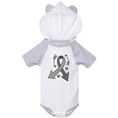 

Inktastic Grey Ribbon with Arrows For Brain Cancer Awareness Gift Baby Boy or Baby Girl Bodysuit