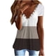 thumbnail image 1 of Blusa informal de encaje con cuello en V y mangas cortas con estampado en la espalda para adelgazar para mujer OAVQHLG3B Store  lin121212, 1 of 5