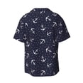 thumbnail image 2 of Fotbe Anchor print Short Sleeve Button Down Shirts for Men Casual Summer Beach Wrinkle Free Shirt-4X-Large, 2 of 7