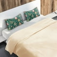 thumbnail image 5 of Yayeee Pillowcase Standard Size Set of 2 Satin Wrinkle Resistant Pillow Case, Green Christmas Gingerbread, 5 of 7
