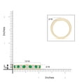 thumbnail image 4 of Angara Natural 0.38 Ct. Emerald with Diamond Non Eternity Wedding Band in 14K Yellow Gold for Women (Ring Size: 12), 4 of 9