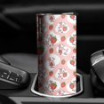 thumbnail image 3 of 20oz Pink Cow Strawberry Pattern Skinny Tumblers Stainless Steel Tumbler with Lid and Straw,Vacuum Insulated Double Wall Travel Tumbler Cups with Cleaning Brush for Coffee,Tea, 3 of 6