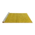 thumbnail image 2 of Ahgly Company Machine Washable Indoor Square Solid Yellow Modern Area Rugs, 6' Square, 2 of 4