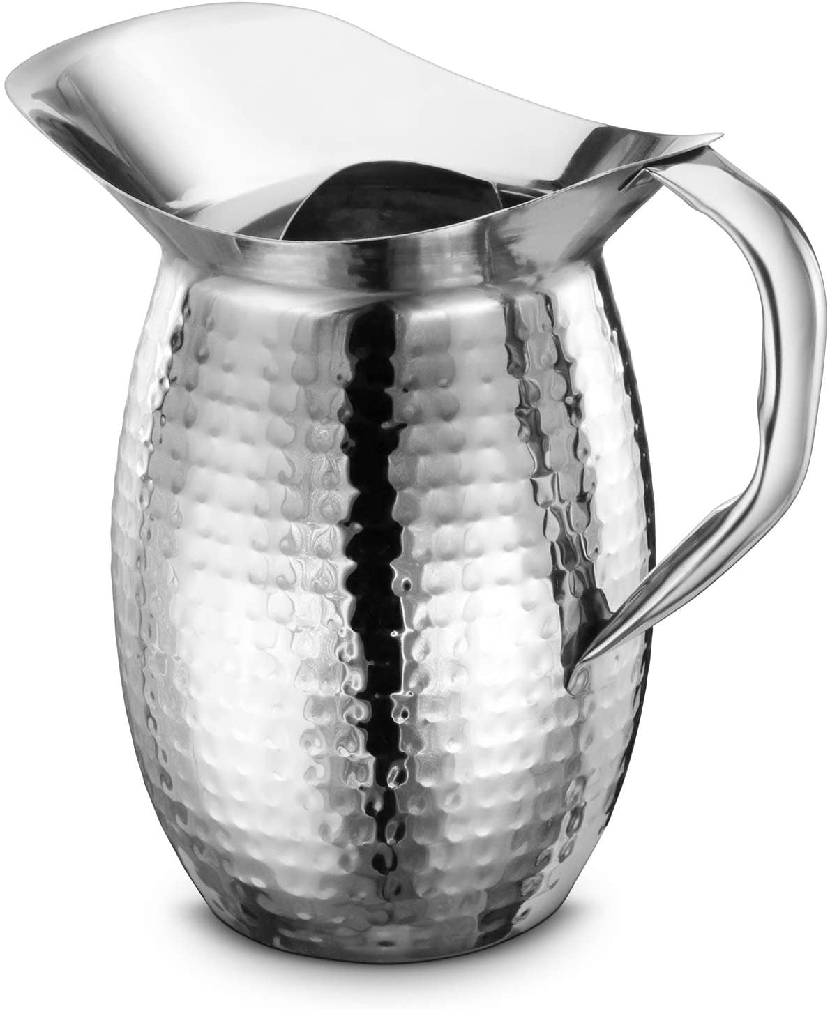 Hubert Stainless Steel Water Pitcher With Ice Guard 48 Ounce 