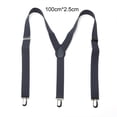 thumbnail image 6 of Tnobhg Unisex Elastic Strap Suspenders Y-Back Braces Solid Color Anti-break Wedding Suit Adjustable Strap Party Daily Accessory, 6 of 8