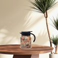 thumbnail image 4 of Vintage Floral Pattern Tea 2025 New Tea Pot Tea Built in Infuser 35 Oz Stainless Steel Floral Pattern Tea Pot Tea with Infuser Long Insulation, 4 of 4