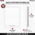 thumbnail image 2 of Rev-A-Shelf 35 Qt Trash Can Replacement Lid, Gray, RV-35-LID-13-1-40 (2 Pack), 2 of 10