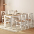 thumbnail image 4 of SogesPower 4-Person Dining Table Set 5 Pieces, Wood Kitchen Table Set with 4 Chairs for Kitchen Dining Room Restaurant, White&Oak, 4 of 4