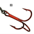 thumbnail image 2 of Beisidaer 3×Fishing Treble Hooks With Center Spring Pin Twistlock Screw Rigs For Soft Lure, 2 of 7