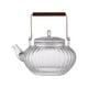 thumbnail image 2 of Estufas de tetera de vidrio martillado té hervido hervidor de té transparente floreciendo y fabricante de hojas sueltas para restaurante al aire libre 600 ml, 2 of 8