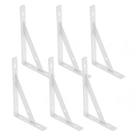 MLINS 6pcs Wall Shelf Brackets Hook Design Shelf Brackets Floating Shelf Supports Shelf Hardware