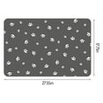 thumbnail image 3 of Absorbent Pet Feeding Mat for Dogs and Cats, Waterproof Non-Slip Dog Food and Water Bowl Mat, Easy Clean, Stain Resistant, Multiple Sizes, Gray, PVC Material, 3 of 8