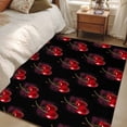 thumbnail image 5 of Summer Cherry Washable Area Rugs 2.7'x5', Watercolor Fruit Modern Farmhouse Black Background Low Pile Throw Living Room Rug Non-Slip Sturdy Edge Binding Carpet for Indoor Entryway Bedside Kitchen, 5 of 9