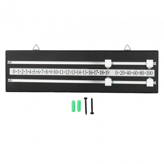 Portable Shuffleboard Wall Mounted Scoreboard, Club Accessories , Black