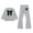 Grey*, variant on OSOLU Children Girls Outfits Long Sleeve Crew Neck Tops and Flare Pants with Bow Print 2 Piece Comfortable Breathable Classic Vacation Clothing Sets