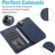 thumbnail image 3 of Funda tipo cartera para iPhone 14 Pro con tarjetero, funda desmontable 2 en 1 para teléfono celular con tapa para mujeres y hombres [bloqueo RFID], carcasa interior de TPU a prueba de golpes, 3 of 5