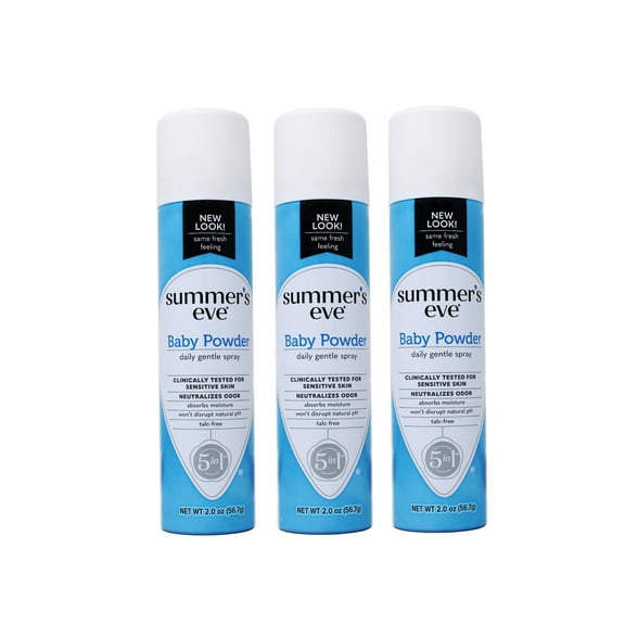 Summers Eve Freshening Spray 2oz Baby Powder (Pack of 3)
