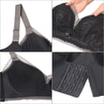 thumbnail image 4 of Women‘s Plus Size Bras Full Figure Lace Double Layer Ultimate Comfy Original Wirefree Support Bra Black D 44 Unique Bargains Sujetadores Básicos, 4 of 6
